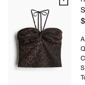 Leopard Print Halter Top and Shorts